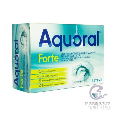 Aquoral Forte Gotas Oftálmicas Lubricantes 30x0.5 ml