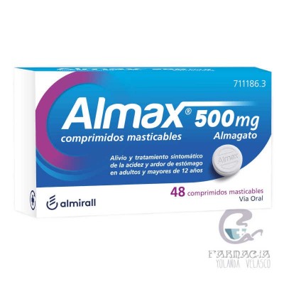 Almax 500 mg 48 Comprimidos Masticables