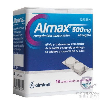 Almax 500 mg 18 Comprimidos Masticables