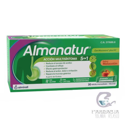 Almanatur Suspensión Oral 20 Sticks 15 ml Sabor Melocotón