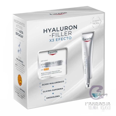 Eucerin Cofre Anti-Edad Hyaluron Filler Crema Día FPS30 + Contorno de Ojos 15 ml