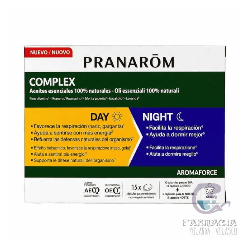 Pranarom Aromaforce Complex Día + Noche 15 Cápsulas