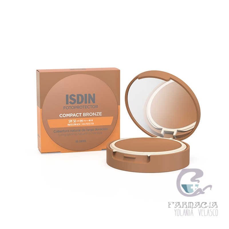 Fotoprotector Isdin Compact Bronze SPF 50+ Maquillaje Compacto