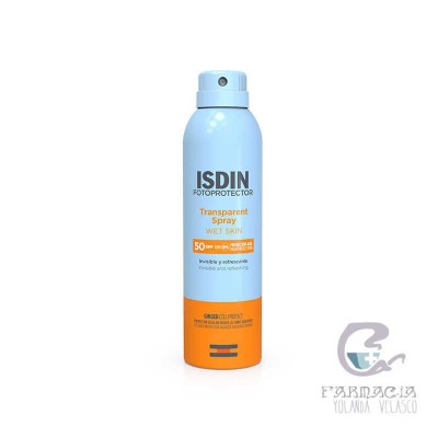 Fotoprotector Isdin SPF50 Spray Transparente Wet Skin 250 ml