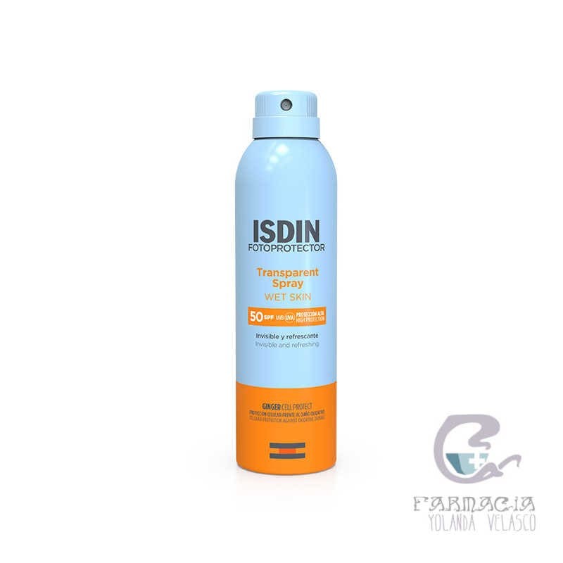Fotoprotector Isdin SPF50 Spray Transparente Wet Skin 250 ml