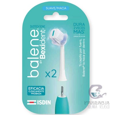 Recambio Cepillo Eléctrico Duotech Sonic Balene By Bexident 2 Cabezales Dureza Suave