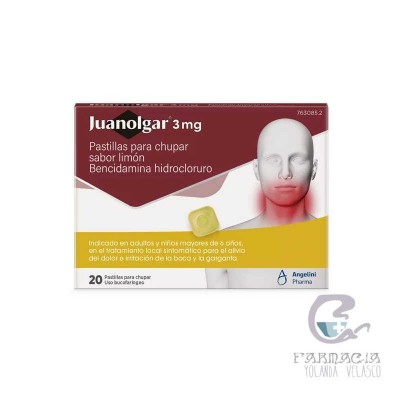 Juanolgar 3 mg 20 Pastillas Para Chupar Sabor Limón