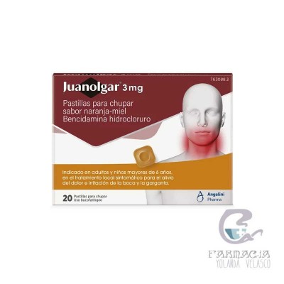 Juanolgar 3 mg 20 Pastillas Para Chupar Sabor Naranja-Miel