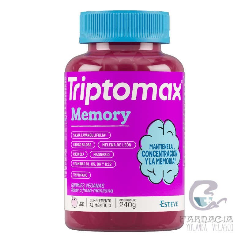Triptomax Memory 60 Gummies Sabor Fresa Manzana