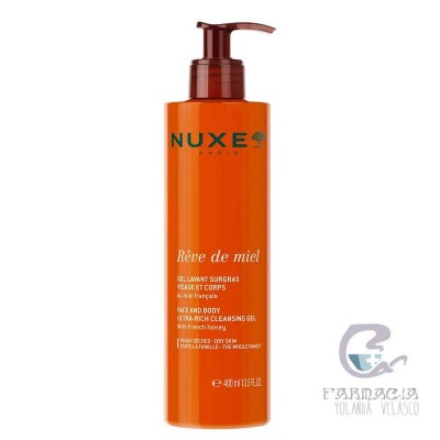 Nuxe Reve de Miel Gel Limpiador Nutritivo Para Rostro y Cuerpo 400 ml