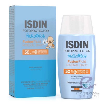Fotoprotector Isdin Pediatrics SPF50+ Fusion Fluid Mineral Baby 50 ml