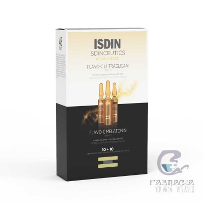 Isdinceutics Flavo C Pack Melatonin + Ultraglican Ampollas