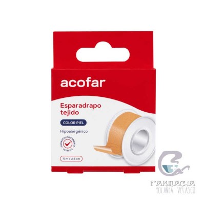 Esparadrapo Acofar Tejido Color Piel 5m x 1,25 cm