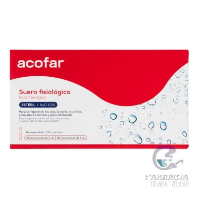Suero Fisiológico Estéril Acofar 30 Monodosis 5 ml