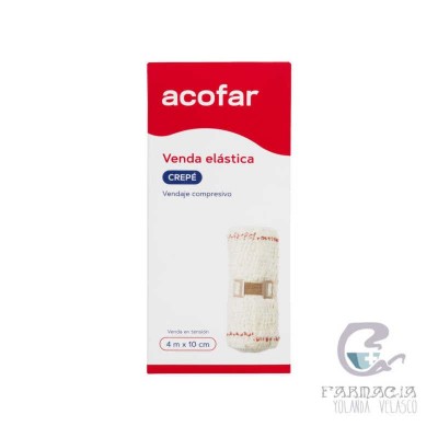 Venda Elástica Crepe Acofar 10 m x 10 cm