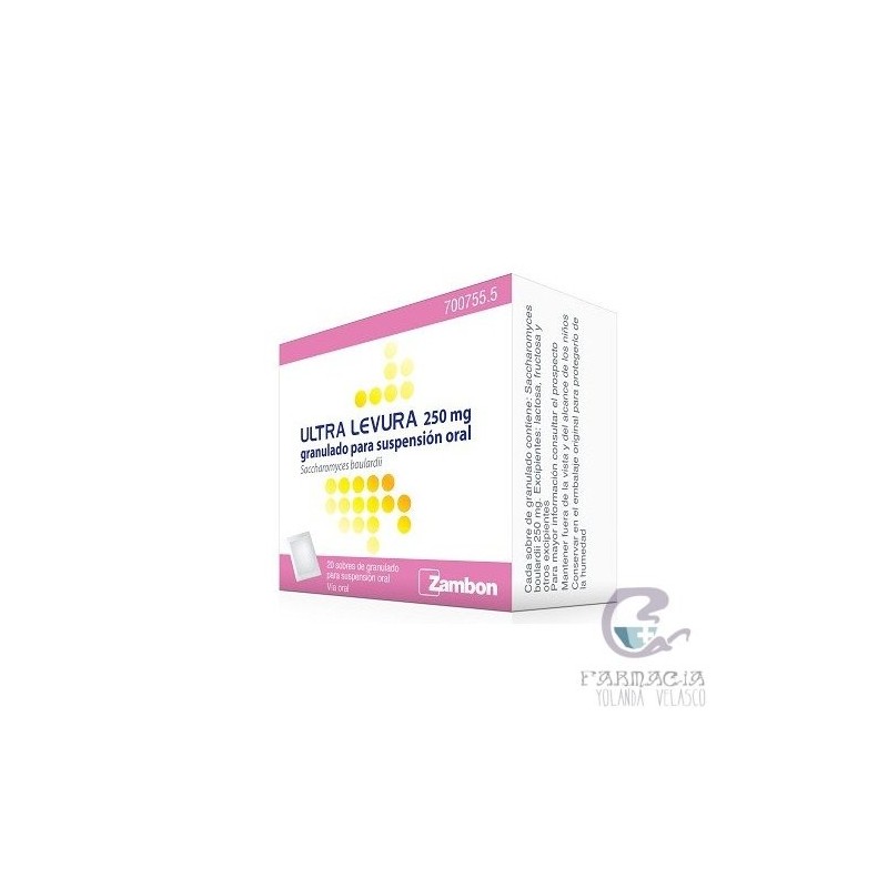Ultra-Levura 250 mg 20 Sobres Granulado Suspensión Oral